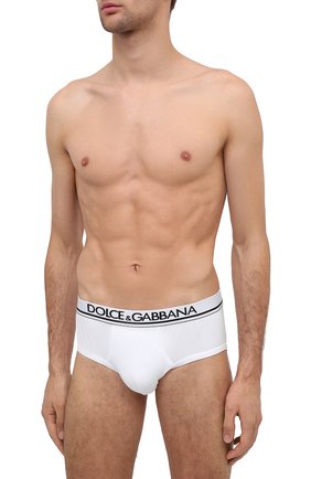 Мужские хлопковые хипсы DOLCE & GABBANA белого цвета по цене 4275 руб., арт. M3B73J/FUEB0 | Фото 2 Мужские хлопковые хипсы DOLCE & GABBANA белого цвета, арт. M3B73J/FUEB0 | Фото 2