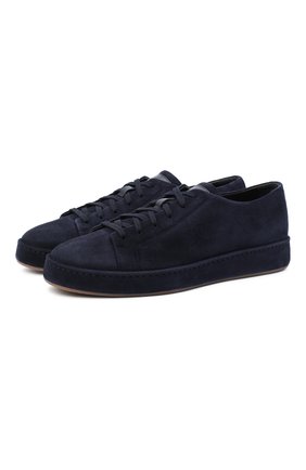 Мужские замшевые кеды SANTONI темно-синего цвета по цене 48300 руб., арт. MBCU21405MIARCMSU75 | Фото 1 Мужские замшевые кеды SANTONI темно-синего цвета, арт. MBCU21405MIARCMSU75 | Фото 1