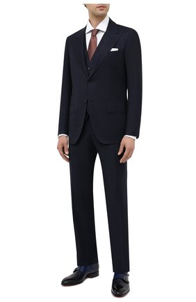 Мужские кожаные монки SANTONI темно-синего цвета по цене 53500 руб., арт. MCCR15006JC6INVDU56 | Фото 2 Мужские кожаные монки SANTONI темно-синего цвета, арт. MCCR15006JC6INVDU56 | Фото 2