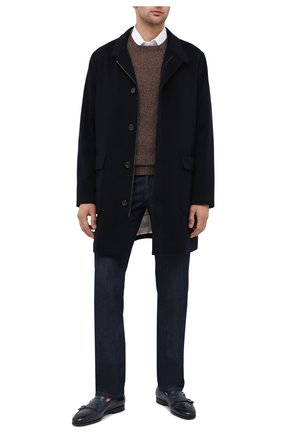 Мужские кожаные монки SANTONI темно-синего цвета по цене 69800 руб., арт. MCNC16848SI1EGTKU48 | Фото 2 Мужские кожаные монки SANTONI темно-синего цвета, арт. MCNC16848SI1EGTKU48 | Фото 2