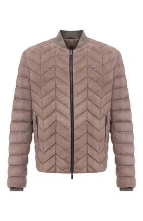 Мужской замшевый бомбер GIORGIO ARMANI бежевого цвета по цене 299500 руб., арт. 9SR84P/9SP84 | Фото 1 Мужской замшевый бомбер GIORGIO ARMANI бежевого цвета, арт. 9SR84P/9SP84 | Фото 1