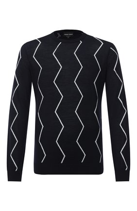 Мужской джемпер из шерсти и кашемира GIORGIO ARMANI темно-синего цвета по цене 58100 руб., арт. 6HSMA3/SMA3Z | Фото 1 Мужской джемпер из шерсти и кашемира GIORGIO ARMANI темно-синего цвета, арт. 6HSMA3/SMA3Z | Фото 1