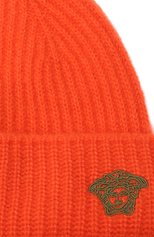 Мужская шапка из шерсти и шелка VERSACE оранжевого цвета, арт. ICAP002/A235909 | Фото 3 (Материал: Текстиль, Шерсть, Шелк; Кросс-КТ: Трикотаж)