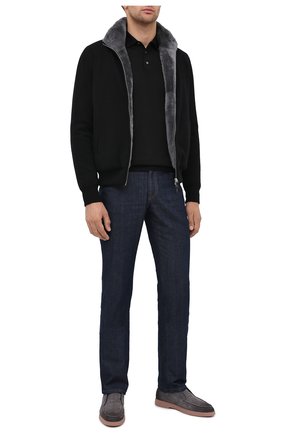 Мужской кашемировый бомбер с меховой подкладкой SVEVO черного цвета, арт. 0140SA20/MP01/2 | Фото 2 (Материал внешний: Шерсть, Кашемир; Длина (верхняя одежда): Короткие; Принт: Без принта; Кросс-КТ: Куртка; Мужское Кросс-КТ: Верхняя одежда, шерсть и кашемир, утепленные куртки; Стили: Кэжуэл; Рукава: Длинные; Материал утеплителя: Натуральный мех)