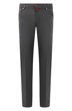Мужские шерстяные брюки KITON серого цвета по цене 114500 руб., арт. UPNJSK01T54 | Фото 1 Мужские шерстяные брюки KITON серого цвета, арт. UPNJSK01T54 | Фото 1