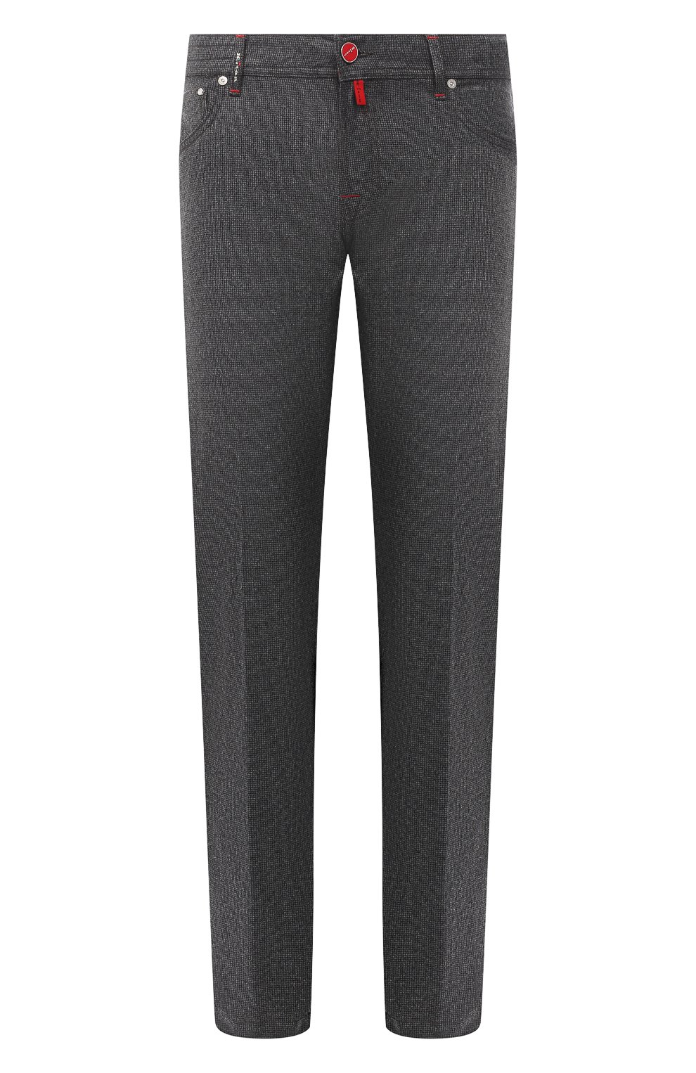 Мужские шерстяные брюки KITON серого цвета, арт. UPNJSK01T54 | Фото 1 (Материал внешний: Шерсть; Длина (брюки, джинсы): Стандартные; Случай: Повседневный; Региональные ограничения белый список (Axapta Mercury): RU; Стили: Кэжуэл)