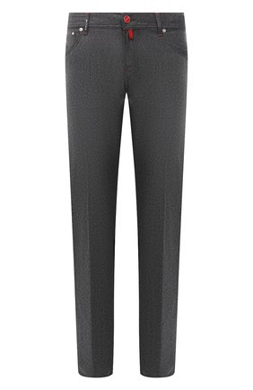Мужские шерстяные брюки KITON серого цвета, арт. UPNJSK01T54 | Фото 1 (Материал внешний: Шерсть; Длина (брюки, джинсы): Стандартные; Стили: Кэжуэл; Случай: Повседневный; Региональные ограничения белый список (Axapta Mercury): RU)