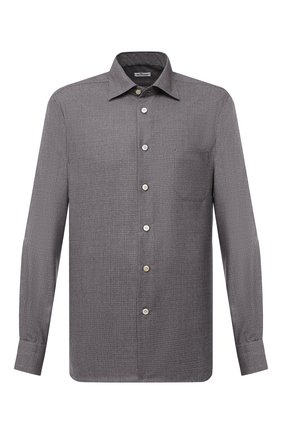 Мужская шерстяная рубашка KITON коричневого цвета по цене 192500 руб., арт. UMCNERK01X4903 | Фото 1 Мужская шерстяная рубашка KITON коричневого цвета, арт. UMCNERK01X4903 | Фото 1 (Материал внешний: Шерсть; Рукава: Длинные; Длина (для топов): Стандартные; Случай: Повседневный; Стили: Кэжуэл)