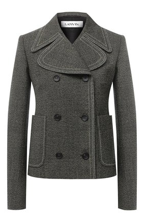 Женский шерстяной жакет LANVIN темно-зеленого цвета по цене 213500 руб., арт. RW-JA718T-4584-A20 | Фото 1 Женский шерстяной жакет LANVIN темно-зеленого цвета, арт. RW-JA718T-4584-A20 | Фото 1
