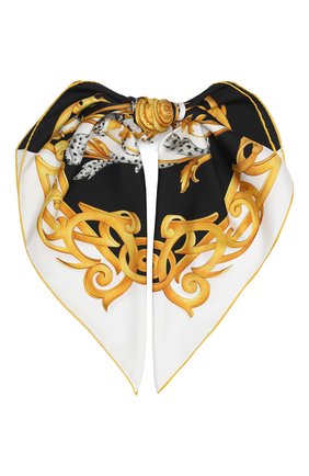 Женский шелковый платок VERSACE разноцветного цвета по цене 35850 руб., арт. IF09001/A236213 | Фото 1 Женский шелковый платок VERSACE разноцветного цвета, арт. IF09001/A236213 | Фото 1