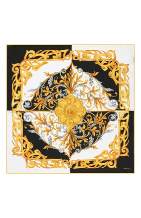 Женский шелковый платок VERSACE разноцветного цвета по цене 35850 руб., арт. IF09001/A236213 | Фото 2 Женский шелковый платок VERSACE разноцветного цвета, арт. IF09001/A236213 | Фото 2