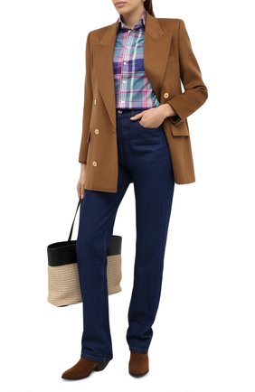 Женская хлопковая рубашка RALPH LAUREN синего цвета по цене 82300 руб., арт. 290797831 | Фото 2 Женская хлопковая рубашка RALPH LAUREN синего цвета, арт. 290797831 | Фото 2