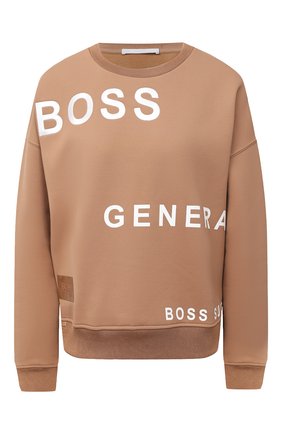 Женская хлопковый свитшот BOSS бежевого цвета по цене 14500 руб., арт. 50439388 | Фото 1 Женская хлопковый свитшот BOSS бежевого цвета, арт. 50439388 | Фото 1