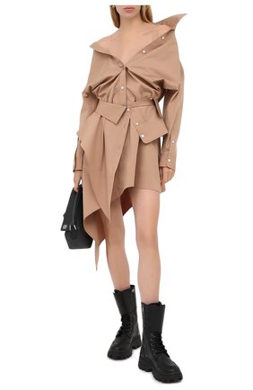 Женское хлопковое платье ALEXANDER WANG бежевого цвета по цене 83600 руб., арт. 1WC2206324 | Фото 2 Женское хлопковое платье ALEXANDER WANG бежевого цвета, арт. 1WC2206324 | Фото 2