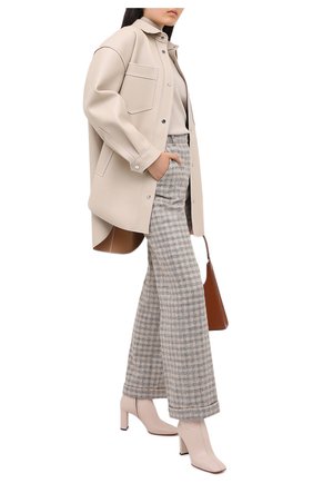 Женские кожаные ботильоны SANTONI бежевого цвета по цене 59950 руб., арт. WTML58889HA2NSCKI75 | Фото 2 Женские кожаные ботильоны SANTONI бежевого цвета, арт. WTML58889HA2NSCKI75 | Фото 2