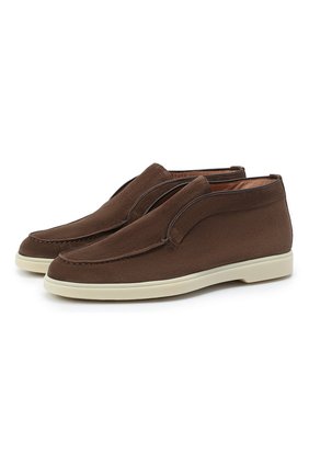 Женские замшевые ботинки SANTONI коричневого цвета по цене 42400 руб., арт. WUYA58458TISNPYLS50 | Фото 1 Женские замшевые ботинки SANTONI коричневого цвета, арт. WUYA58458TISNPYLS50 | Фото 1