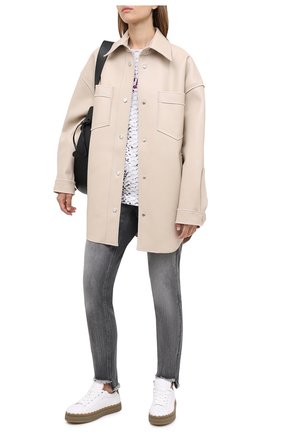 Женская хлопковая футболка ESCADA SPORT серого цвета по цене 21050 руб., арт. 5033333 | Фото 2 Женская хлопковая футболка ESCADA SPORT серого цвета, арт. 5033333 | Фото 2