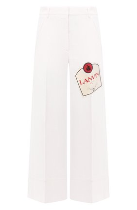 Женские хлопковые брюки LANVIN белого цвета по цене 72850 руб., арт. RW-TR501Y-4312-A20 | Фото 1 Женские хлопковые брюки LANVIN белого цвета, арт. RW-TR501Y-4312-A20 | Фото 1