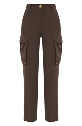 Женские брюки VERSACE хаки цвета по цене 79000 руб., арт. A87136/A235176 | Фото 1 Женские брюки VERSACE хаки цвета, арт. A87136/A235176 | Фото 1