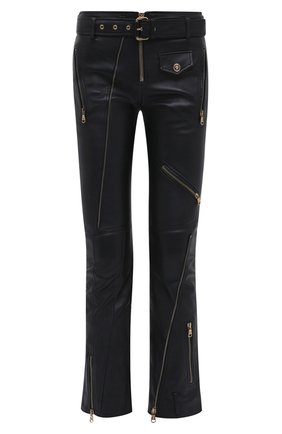 Женские кожаные брюки VERSACE черного цвета по цене 265500 руб., арт. A87442/A210037 | Фото 1 Женские кожаные брюки VERSACE черного цвета, арт. A87442/A210037 | Фото 1