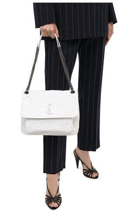 Женская сумка niki medium SAINT LAURENT белого цвета по цене 166500 руб., арт. 498894/0EN04 | Фото 2 Женская сумка niki medium SAINT LAURENT белого цвета, арт. 498894/0EN04 | Фото 2