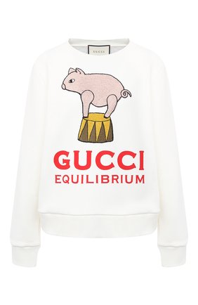 Женский хлопковый свитшот GUCCI белого цвета по цене 119000 руб., арт. 623450/XJCRW | Фото 1 Женский хлопковый свитшот GUCCI белого цвета, арт. 623450/XJCRW | Фото 1 (Материал внешний: Хлопок; Рукава: Длинные; Длина (для топов): Стандартные; Женское Кросс-КТ: Свитшот-одежда; Стили: Спорт-шик, Кэжуэл; Региональные ограничения белый список (Axapta Mercury): RU)