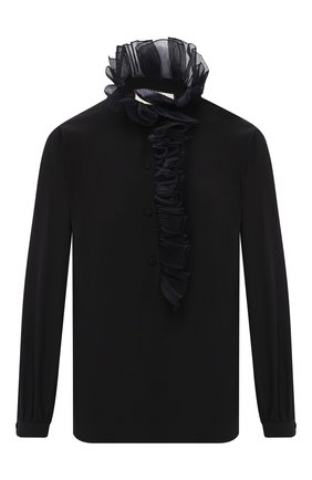 Женская шелковая блузка GUCCI черного цвета по цене 89950 руб., арт. 619465/ZAEVM | Фото 1 Женская шелковая блузка GUCCI черного цвета, арт. 619465/ZAEVM | Фото 1