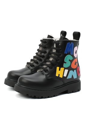 Детские кожаные ботинки MOSCHINO разноцветного цвета по цене 37050 руб., арт. 65760/RUNNER/18-27 | Фото 1 Детские кожаные ботинки MOSCHINO разноцветного цвета, арт. 65760/RUNNER/18-27 | Фото 1 (Материал утеплителя: Натуральный мех; Материал внешний: Кожа; Региональные ограничения белый список (Axapta Mercury): RU)