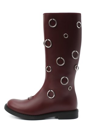 Детские кожаные сапоги MARNI бордового цвета по цене 55600 руб., арт. 66086/RUNNER/28-35 | Фото 2 Детские кожаные сапоги MARNI бордового цвета, арт. 66086/RUNNER/28-35 | Фото 2 (Материал внутренний: Текстиль; Материал внешний: Кожа; Региональные ограничения белый список (Axapta Mercury): RU; Длина стельки: 23, 21,5, 21,8; толщина подошвы: 1,3, 1,2; высота каблука: 2,4, 2,5; ширина носка стельки: 7, 7,3)