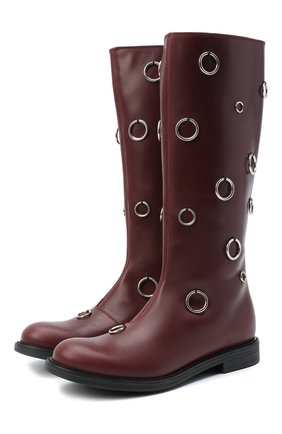 Детские кожаные сапоги MARNI бордового цвета по цене 39950 руб., арт. 66086/RUNNER/36-41 | Фото 1 Детские кожаные сапоги MARNI бордового цвета, арт. 66086/RUNNER/36-41 | Фото 1