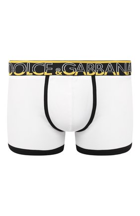Мужские хлопковые боксеры DOLCE & GABBANA белого цвета по цене 4750 руб., арт. M4B74J/FUECH | Фото 1 Мужские хлопковые боксеры DOLCE & GABBANA белого цвета, арт. M4B74J/FUECH | Фото 1