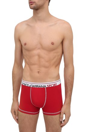 Мужские хлопковые боксеры DOLCE & GABBANA красного цвета по цене 5185 руб., арт. M4B70J/FUECH | Фото 2 Мужские хлопковые боксеры DOLCE & GABBANA красного цвета, арт. M4B70J/FUECH | Фото 2