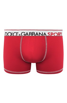 Мужские хлопковые боксеры DOLCE & GABBANA красного цвета, арт. M4B70J/FUECH | Фото 1 (Материал внешний: Хлопок; Кросс-КТ: бельё; Мужское Кросс-КТ: Трусы)