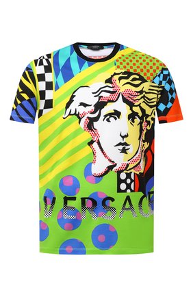 Мужская хлопковая футболка VERSACE разноцветного цвета по цене 47950 руб., арт. A79334/A236061 | Фото 1 Мужская хлопковая футболка VERSACE разноцветного цвета, арт. A79334/A236061 | Фото 1