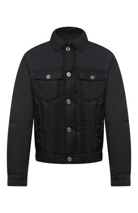 Мужская пуховая куртка VERSACE черного цвета по цене 144500 руб., арт. A86403/A230415 | Фото 1 Мужская пуховая куртка VERSACE черного цвета, арт. A86403/A230415 | Фото 1