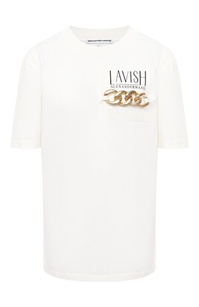 Женская хлопковая футболка ALEXANDER WANG белого цвета по цене 36700 руб., арт. 1CC2201380 | Фото 1 Женская хлопковая футболка ALEXANDER WANG белого цвета, арт. 1CC2201380 | Фото 1