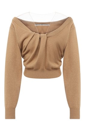 Женская пуловер из шерсти и вискозы ALEXANDER WANG коричневого цвета по цене 57800 руб., арт. 1KC2201003 | Фото 1 Женская пуловер из шерсти и вискозы ALEXANDER WANG коричневого цвета, арт. 1KC2201003 | Фото 1