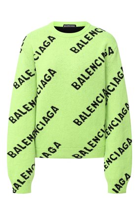 Женский шерстяной свитер BALENCIAGA зеленого цвета по цене 86050 руб., арт. 621019/T1567 | Фото 1 Женский шерстяной свитер BALENCIAGA зеленого цвета, арт. 621019/T1567 | Фото 1