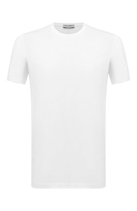 Мужские хлопковая футболка DOLCE & GABBANA белого цвета по цене 14950 руб., арт. M8E26J/FUGHH | Фото 1 Мужские хлопковая футболка DOLCE & GABBANA белого цвета, арт. M8E26J/FUGHH | Фото 1