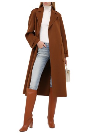 Женские кожаные сапоги KITON оранжевого цвета по цене 159500 руб., арт. D50809X04T82 | Фото 2 Женские кожаные сапоги KITON оранжевого цвета, арт. D50809X04T82 | Фото 2