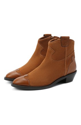 Женские кожаные ботинки western SEE BY CHLOÉ коричневого цвета по цене 30900 руб., арт. SB35041A/12082 | Фото 1 Женские кожаные ботинки western SEE BY CHLOÉ коричневого цвета, арт. SB35041A/12082 | Фото 1