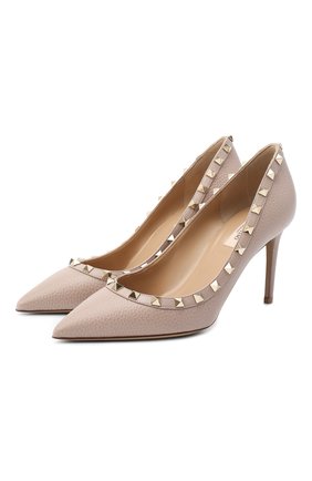 Женская кожаные туфли valentino garavani rockstud VALENTINO бежевого цвета по цене 52700 руб., арт. UW2S0A04/VCE | Фото 1 Женская кожаные туфли valentino garavani rockstud VALENTINO бежевого цвета, арт. UW2S0A04/VCE | Фото 1
