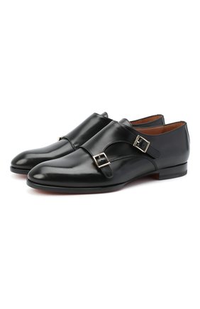 Женские кожаные монки SANTONI черного цвета по цене 49950 руб., арт. WULM58919HA1NILKN01 | Фото 1 Женские кожаные монки SANTONI черного цвета, арт. WULM58919HA1NILKN01 | Фото 1