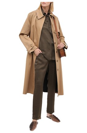Женская шелковая блузка KITON хаки цвета по цене 128000 руб., арт. D48407K05T65 | Фото 2 Женская шелковая блузка KITON хаки цвета, арт. D48407K05T65 | Фото 2