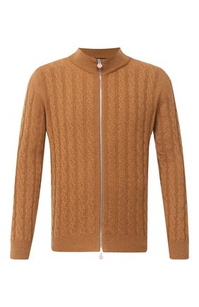 Мужской кашемировый кардиган KITON светло-коричневого цвета по цене 199500 руб., арт. UK1019 | Фото 1 Мужской кашемировый кардиган KITON светло-коричневого цвета, арт. UK1019 | Фото 1 (Рукава: Длинные; Материал внешний: Шерсть, Кашемир; Длина (для топов): Стандартные; Стили: Классический; Мужское Кросс-КТ: Кардиган-одежда)