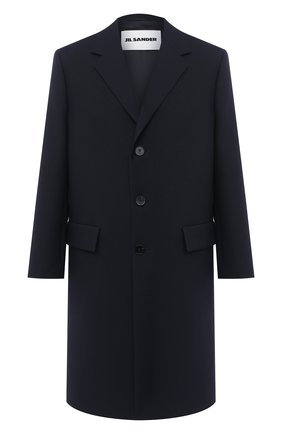 Мужской шерстяное пальто JIL SANDER темно-синего цвета по цене 145500 руб., арт. JSMR105001-MR201400 | Фото 1 Мужской шерстяное пальто JIL SANDER темно-синего цвета, арт. JSMR105001-MR201400 | Фото 1