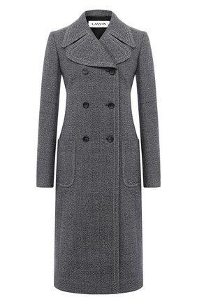 Женское шерстяное пальто LANVIN темно-синего цвета по цене 254000 руб., арт. RW-C0107T-4584-A20 | Фото 1 Женское шерстяное пальто LANVIN темно-синего цвета, арт. RW-C0107T-4584-A20 | Фото 1