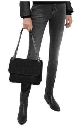 Женская сумка niki medium SAINT LAURENT черного цвета по цене 175500 руб., арт. 633150/DM60D | Фото 2 Женская сумка niki medium SAINT LAURENT черного цвета, арт. 633150/DM60D | Фото 2