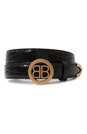 Женский кожаный ремень BALENCIAGA черного цвета по цене 28150 руб., арт. 620328/1LR04 | Фото 1 Женский кожаный ремень BALENCIAGA черного цвета, арт. 620328/1LR04 | Фото 1 (Материал: Кожа)