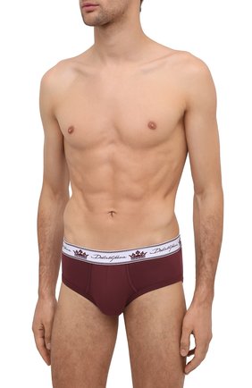 Мужские хлопковые хипсы DOLCE & GABBANA бордового цвета по цене 4275 руб., арт. M3B82J/FUGHH | Фото 2 Мужские хлопковые хипсы DOLCE & GABBANA бордового цвета, арт. M3B82J/FUGHH | Фото 2